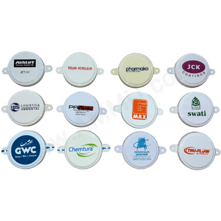 Drum cap seal printed stamped with company name and logo custom design