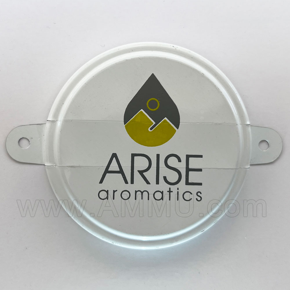 plain_white_cap_seal_logo_printing metal capseal printed with company logo and name for steel and plastic hdpe drums.